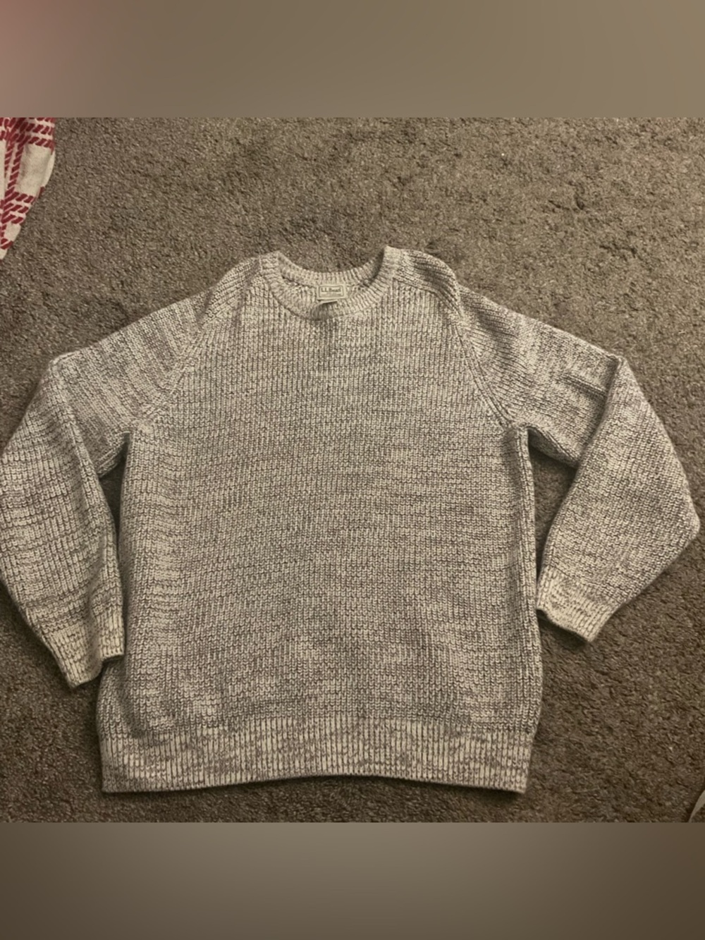 L.L. Bean Cotton Ribbed Pullover Sweater L
